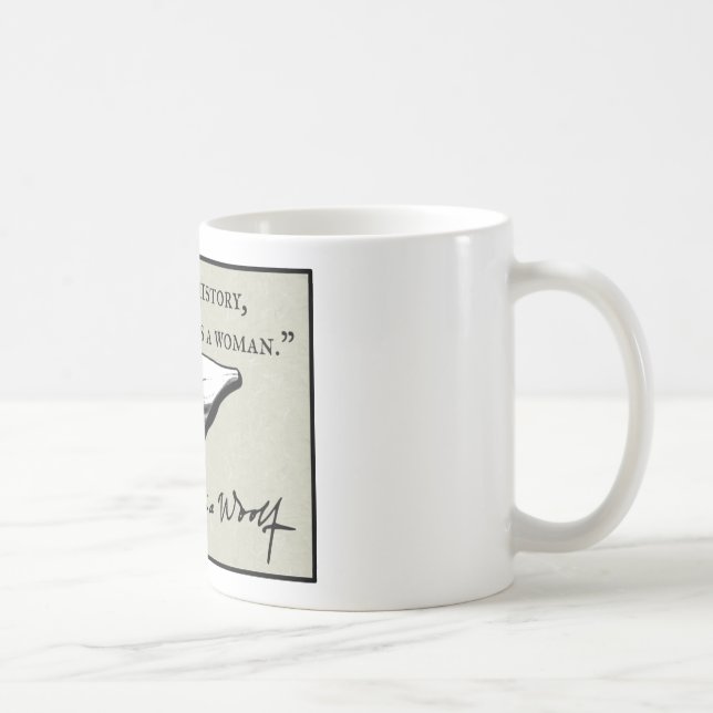 War eine Frau anonym Kaffeetasse (Rechts)