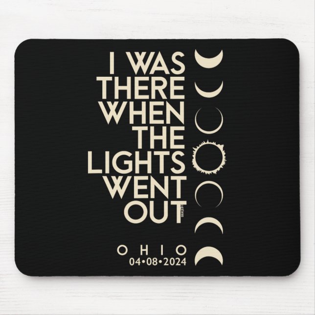 War in Ohio Total Solar Eclipse 2024 Mousepad (Vorne)