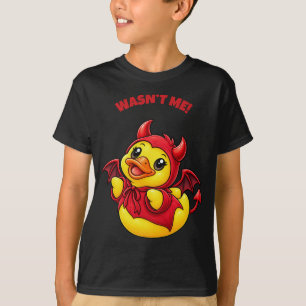 War nicht ich kleiner Teufel Gummiente Halloween T-Shirt