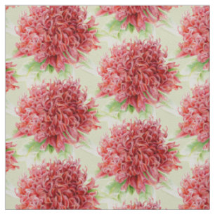 Waratah Aquarell-Kunstgewebe Stoff