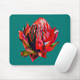 Waratah Australische Blume Aquarell Mousepad