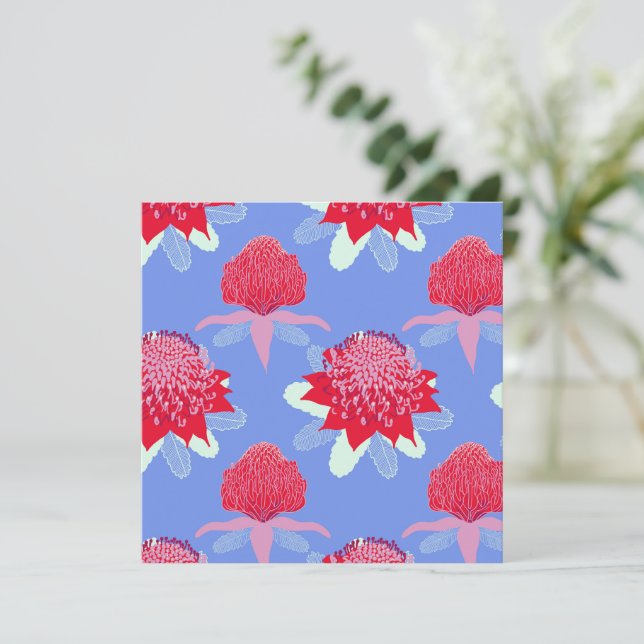 Waratah Karte (Stehend Vorderseite)