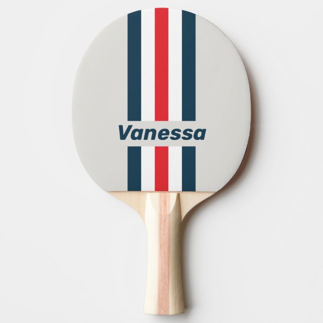 Warbird Pin Stripes with Name Tischtennis Schläger (Vorderseite)