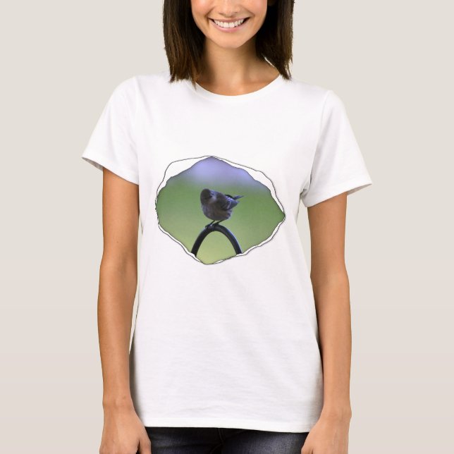 Warbler Perched Popping aus Torfmaterial T-Shirt (Vorderseite)