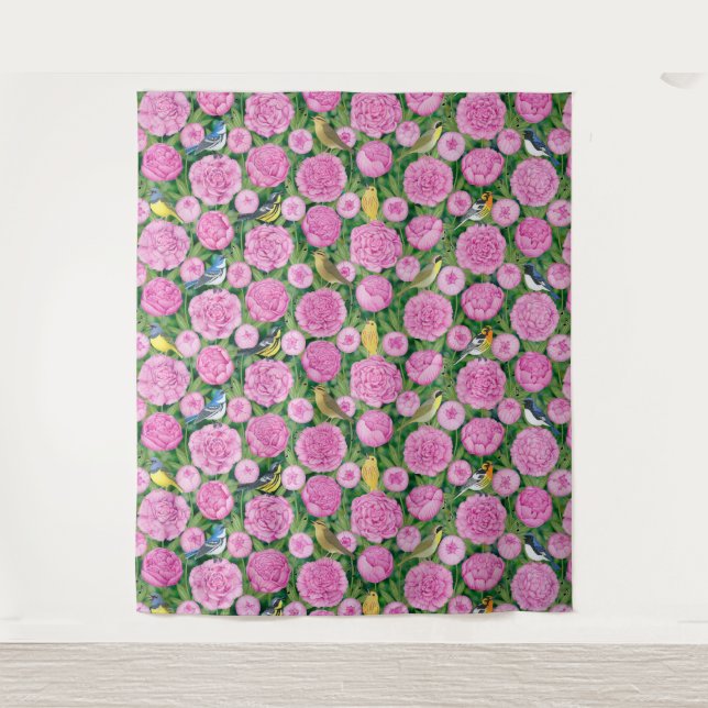 Warbler und Pfennigfuchser Wandteppich (Vorderseite)