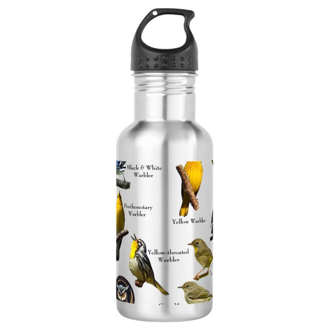 Warblers Wasserflasche Edelstahlflasche (Vorderseite)