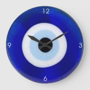 Ward Off the Evil Eye" Clock" Große Wanduhr