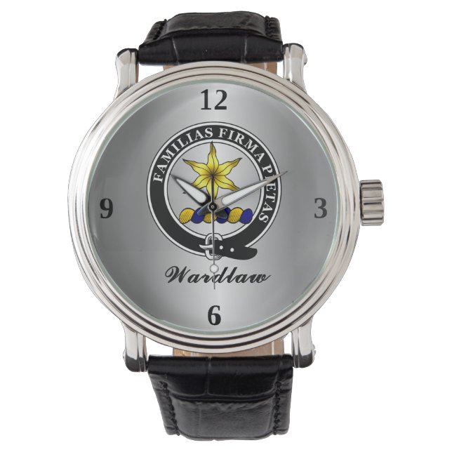 Wardlaw Clan Abzeichen Personalisiert Armbanduhr (Vorderseite)
