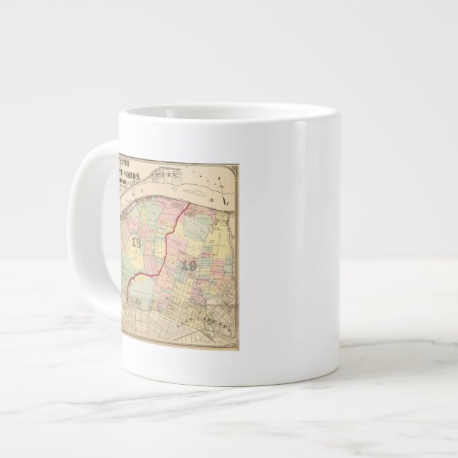 Wards 1819 of Pittsburgh, Pennsyvania Jumbo-Tasse (Vorderseite Links)
