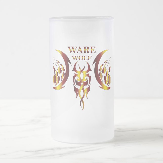 Ware Wolf Bierglas Mattglas Bierglas (Mittel)