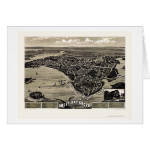 Wareham, panoramische Karte MAs - 1885