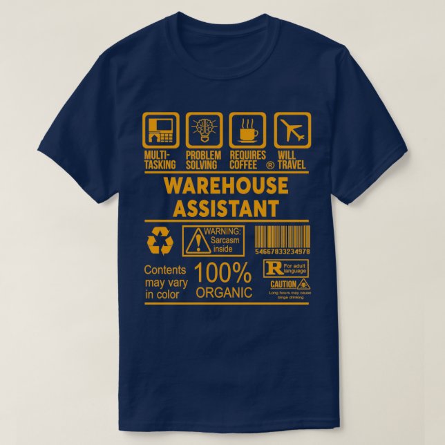 WAREHOUSE ASSISTANT NICE DESIGN 2017 1 T-Shirt (Design vorne)
