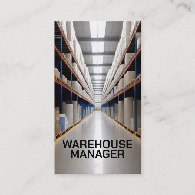 Warehouse Manager Aisle Visitenkarte (Vorderseite)