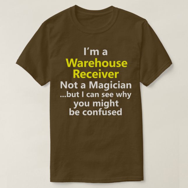 Warehouse Receiver Associate Worker Job Night T-Shirt (Design vorne)