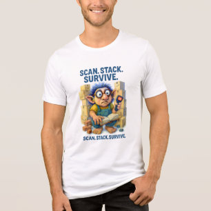 Warehouse Troll - Scannen. Stack. Überleben. Spaß Tri-Blend Shirt