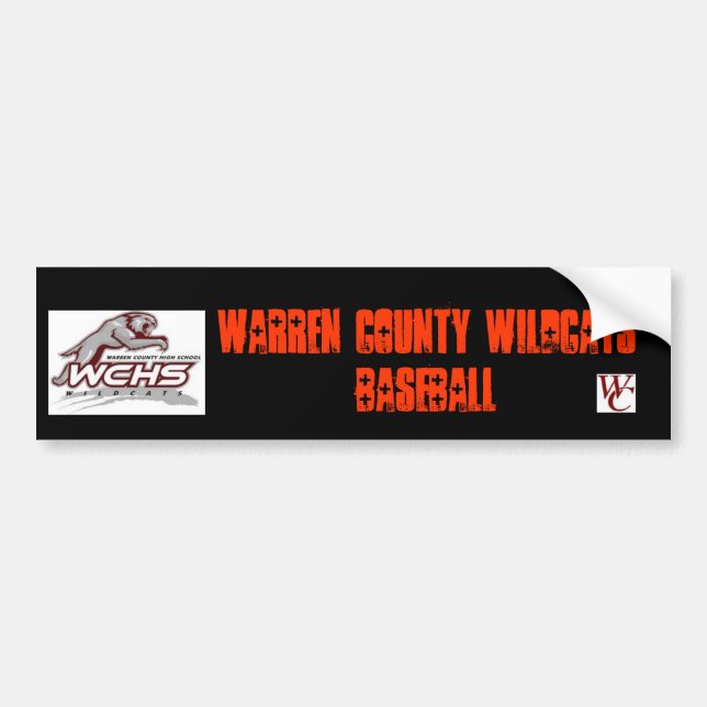 Waren County Baseball-Autoaufkleber Autoaufkleber (Vorne)