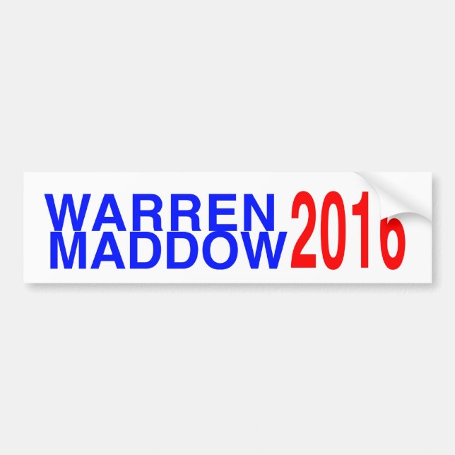 Waren/Maddow 2016 Autoaufkleber (Vorne)