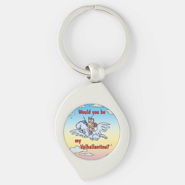 Wären Sie mein Valhallentin-Metal-Schlüsselanhänge Schlüsselanhänger (Vorderseite)