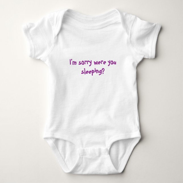 "waren Sie Schlafen" Säugling einer zee Baby Strampler (Vorderseite)