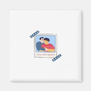 Waren zusammen besser Graphic Minimal Design Magnet