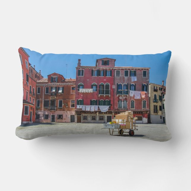 Warenkorb mit Kartons in Venedig Lendenkissen (Vorderseite)