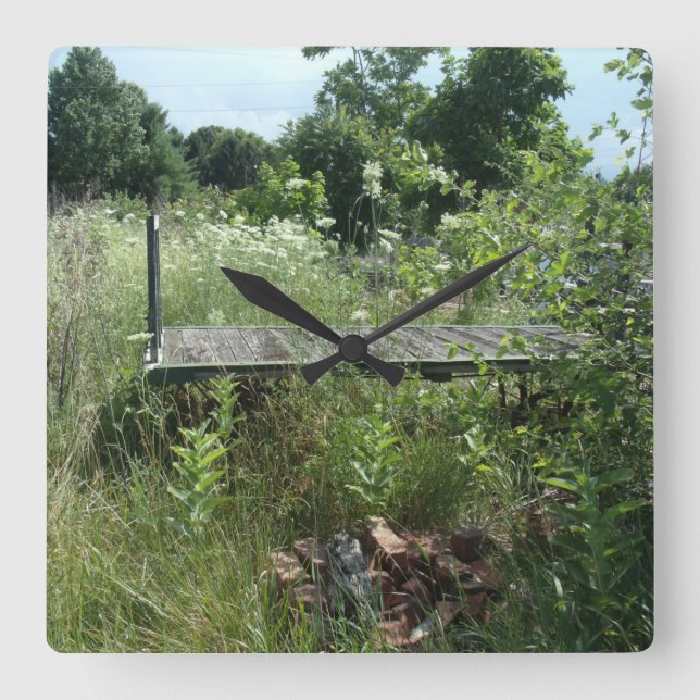 Warenkorb Quadratische Wanduhr (Vorderseite)