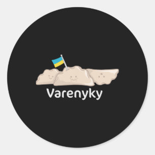 Warenyky Ukrainische Lebensmittelküche Knödel Ukra Runder Aufkleber