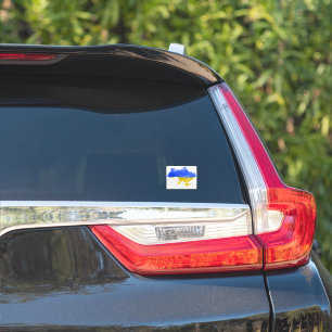 Warercolor Ukrainische Karte Aufkleber
