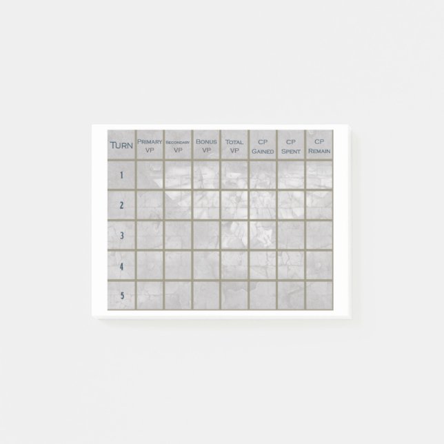 Warhammer 40K Score Tracker; 10th Edition Post-It Klebezettel (Vorderseite)