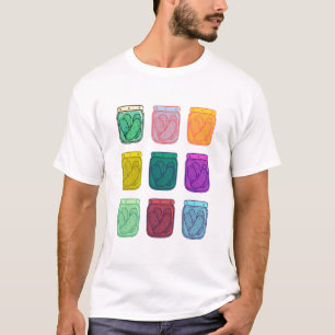 Warhol Pickles Spielerei Helle Farbige Regenbogen T-Shirt