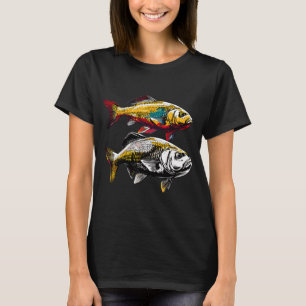 Warhol-Stil Süßwasser-Rotauge-Fisch Künstlerisches T-Shirt