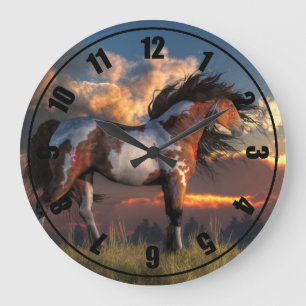 Warhorse Große Wanduhr