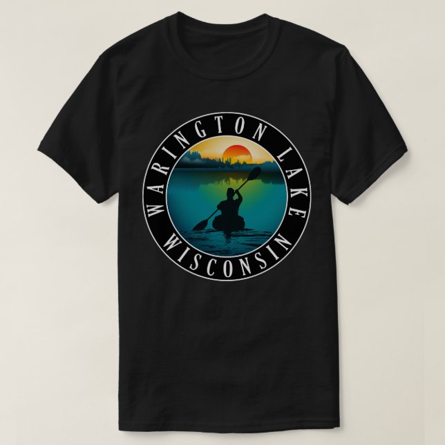 Warington Lake Wisconsin Kayaking T-Shirt (Design vorne)