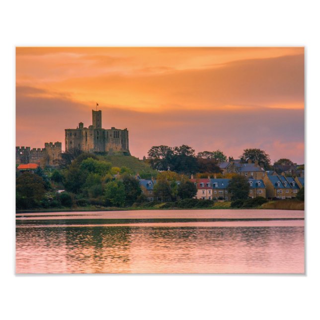 Warkworth Village and Castle Fotodruck (Vorne)
