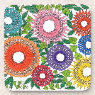 Warli-Blumen Getränkeuntersetzer