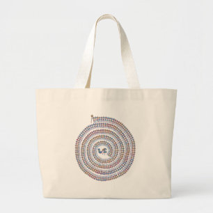 Warli PSYCHEDELIC Spirale Jumbo Stoffbeutel