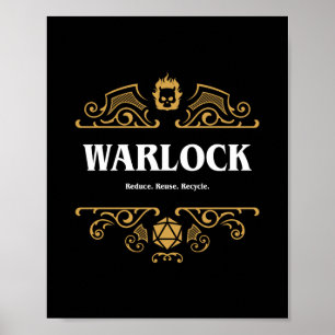 Warlock Class Tabletop RPG Gaming Poster
