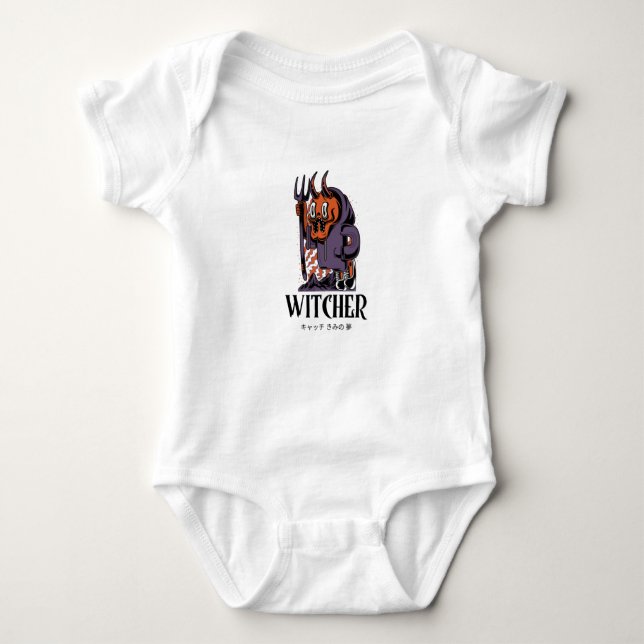 Warlock - Funny Witcher Design Baby Strampler (Vorderseite)