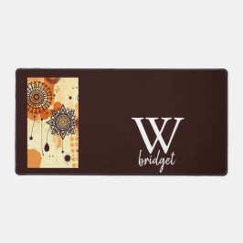 Warm Boho Mandala Erthy Autumn Floral Schreibtischunterlage