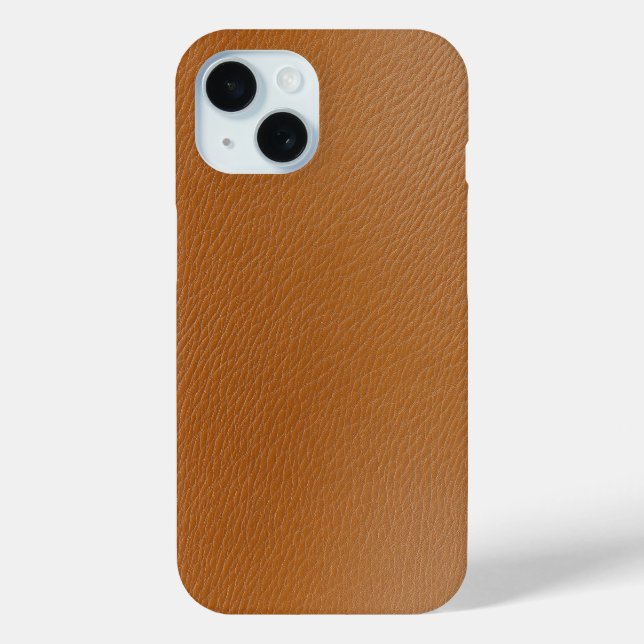 Warm Brown Leather Textured Phone Case (Rückseite)