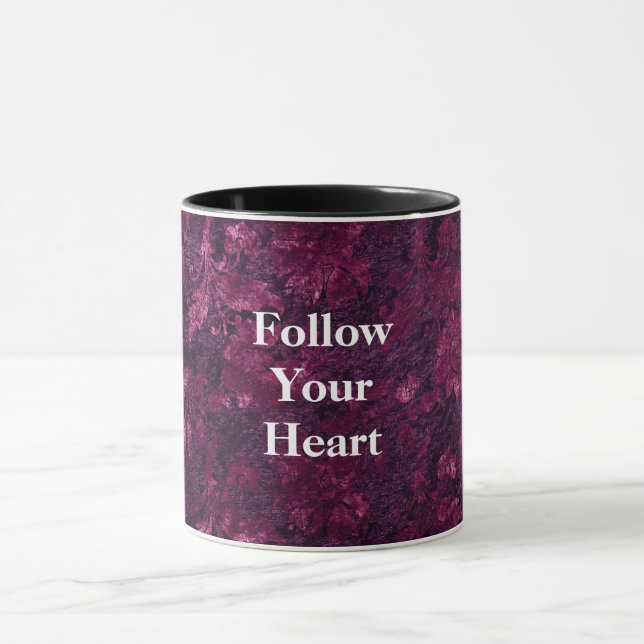 Warm Burgundy Floral Tasse (Zentrum)