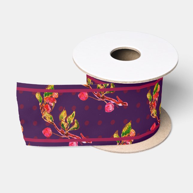 Warm Cherry Splendor Satin Ribbon Satinband (Spule)