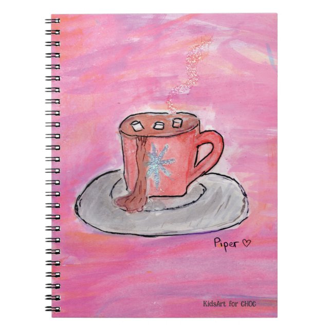 Warm CHOColat Wish - Kinder Kunst für CHOC Notizblock (Vorderseite)