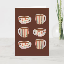 Warm Circle Pattern On Cups Of Coffee Karte