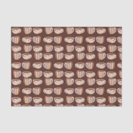 Warm Circle Pattern On Cups Of Coffee Seidenpapier