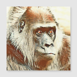 Warm colored animal gorilla magnetkarte