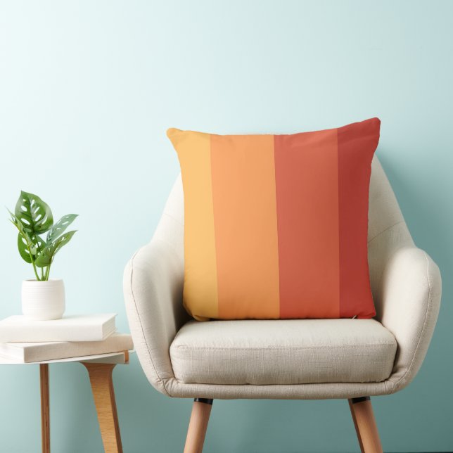 Warm colors - retro shades stripes  kissen (Stuhl )