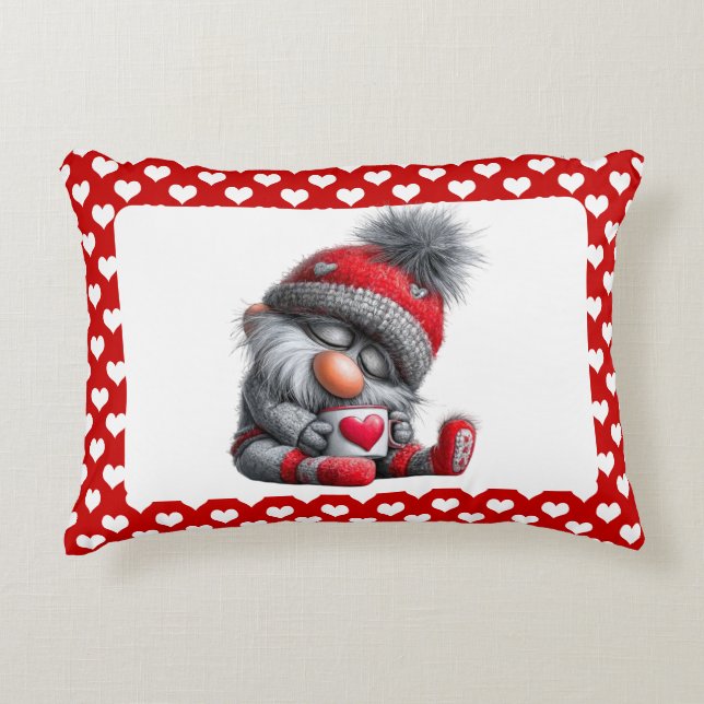 "Warm & Cozy" Sleepy Gnome | Winter Cocoa  Dekokissen (Vorderseite)