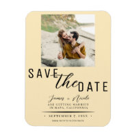 Warm Custard Save the Date Foto Wedding