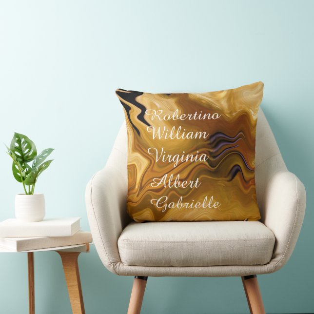 Warm Desert Tones Abstract - Personalize Names Kissen (Stuhl )